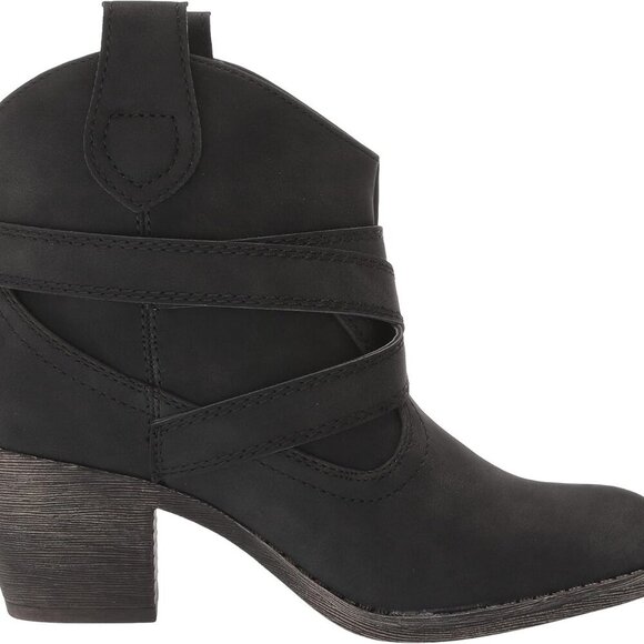 Women’s Modern Ankle Boot with Pull-Up Tabs - Black - 6 - Synthetic - Rubber - C - Picture 6 of 8